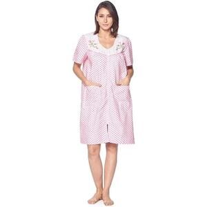 Casual Nights pink polka dot pajamas night gown robe M
NWT